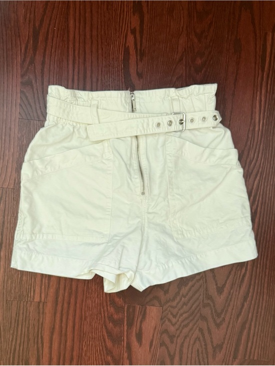 Banana Republic Pants - Banana Republic Linen Mix Cream High-Waist Belted Shorts